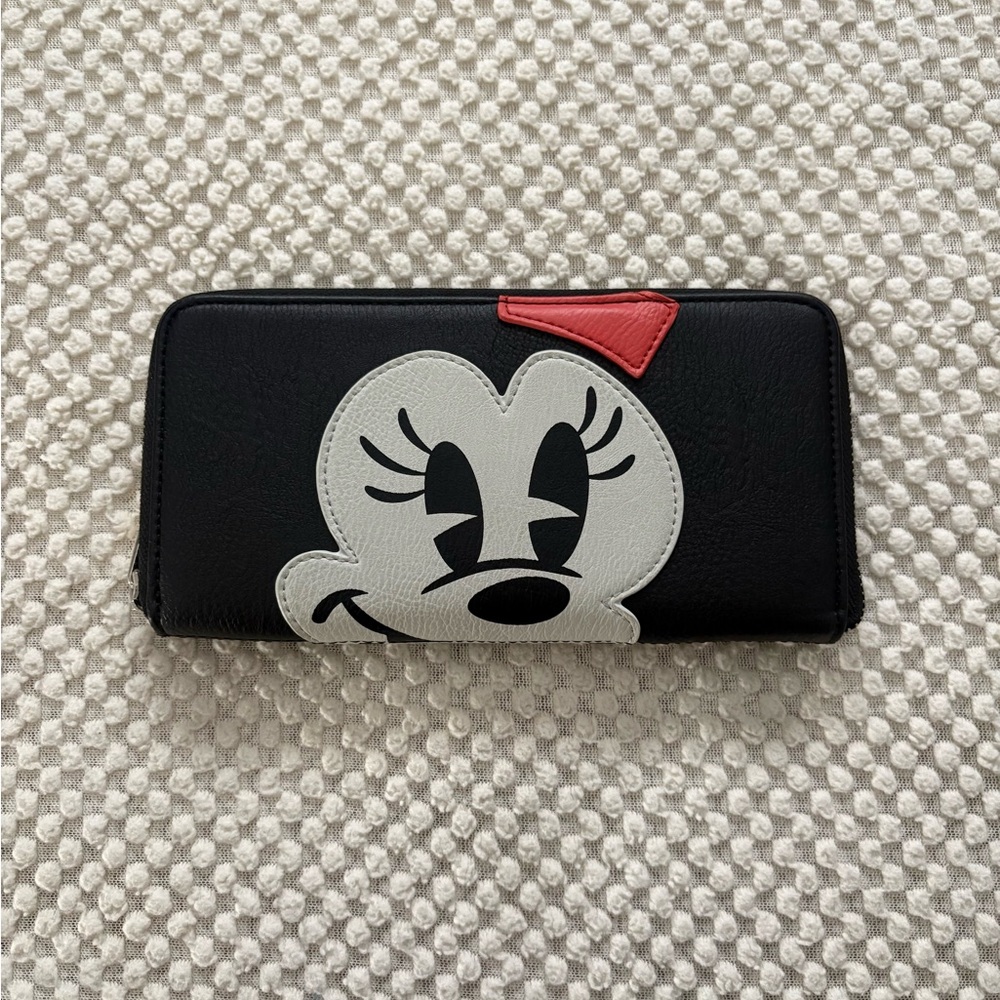 Loungefly Black and White Wallet with Red Accent